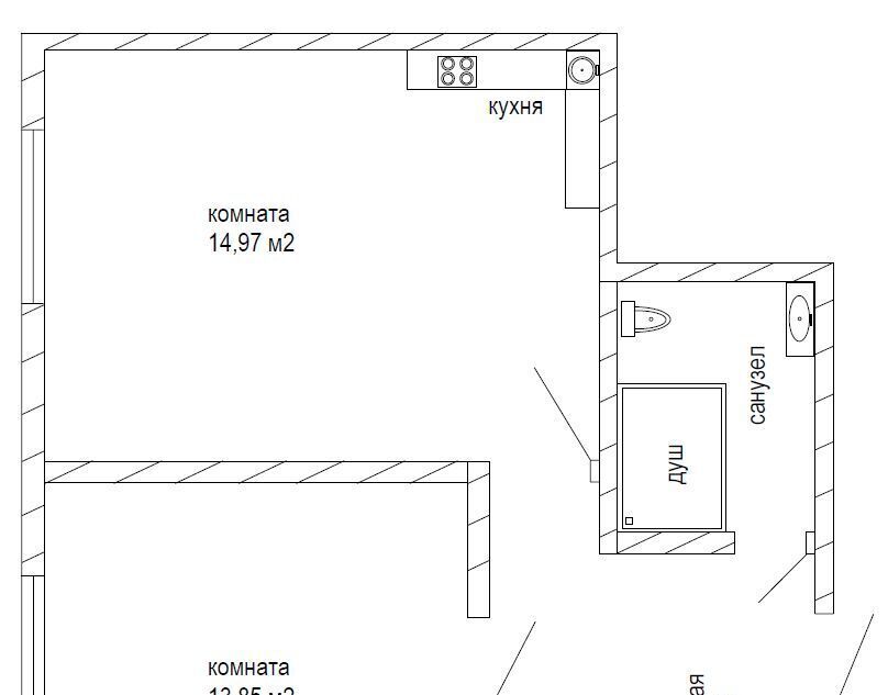 квартира г Новосибирск Студенческая ул Немировича-Данченко 167/2 фото 12
