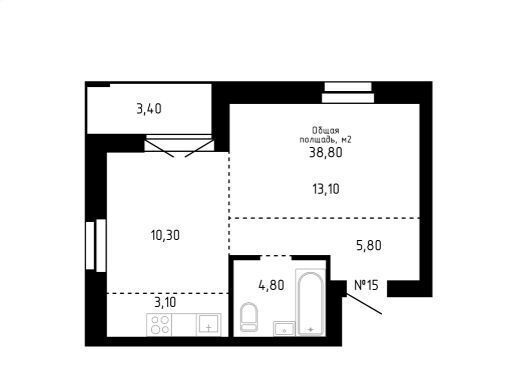 квартира г Барнаул р-н Центральный ул Никитина 10 ЖК «Smart» фото 3