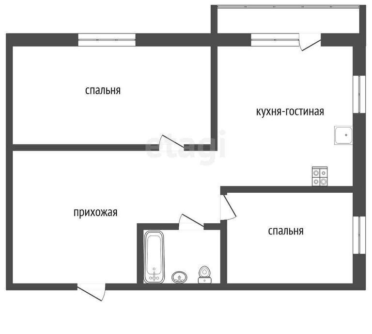 квартира г Абакан пр-кт Дружбы Народов 43 ЖК «Отражение» фото 1