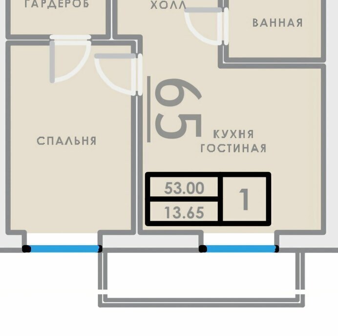 квартира г Владикавказ р-н Северо-Западный ЖК ПАРУС 5 фото 1