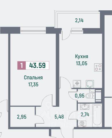 квартира р-н Всеволожский г Мурино пр-кт Ручьевский ЖК «Фотограф» Муринское городское поселение фото 10
