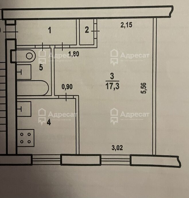квартира г Волгоград р-н Красноармейский ул Героев Малой Земли 45 фото 2