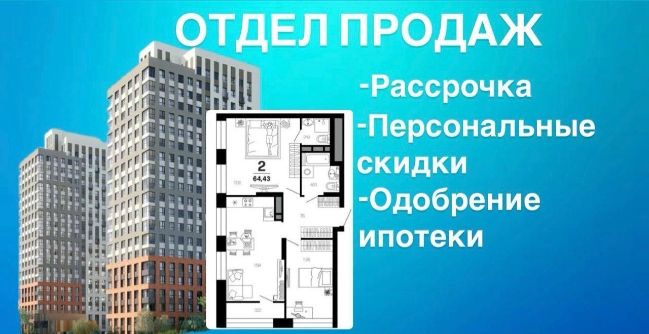 квартира г Рязань р-н Московский ул Новаторов 1 ЖД «Тринити» этап фото 1