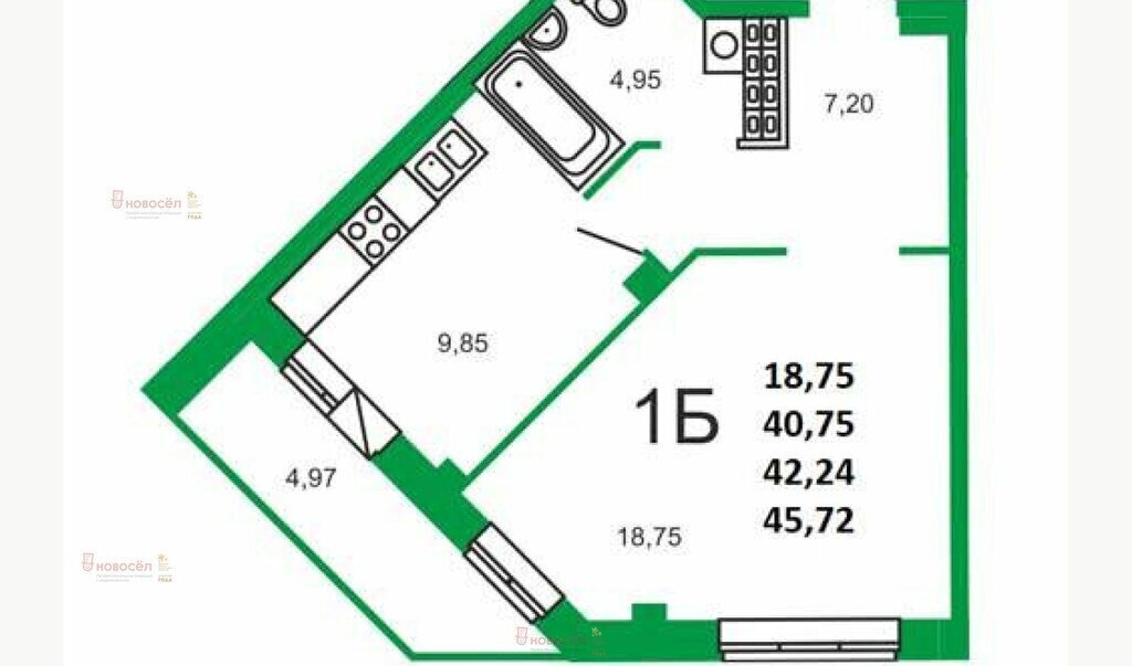 квартира г Екатеринбург Академический Чкаловская ул Михеева М.Н. 2 фото 1