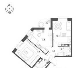 квартира г Омск р-н Кировский микрорайон Зелёная Река 7 фото 5