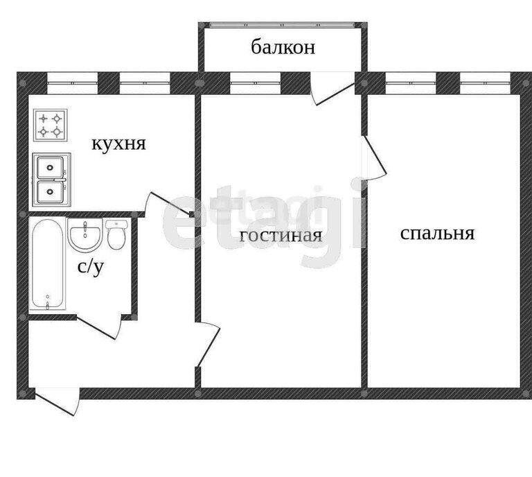 квартира г Калининград р-н Ленинградский ул Зарайская 19 фото 1