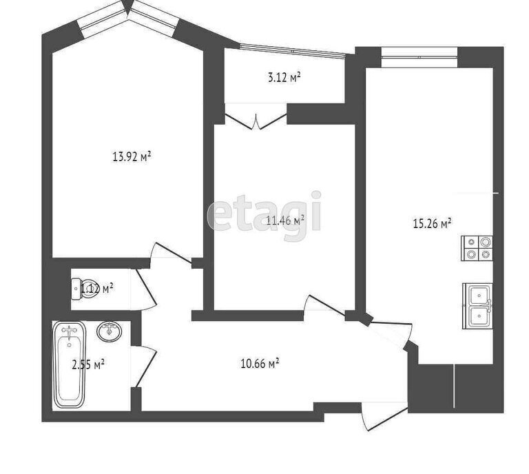 квартира г Калининград р-н Московский ул Батальная 104 фото 1