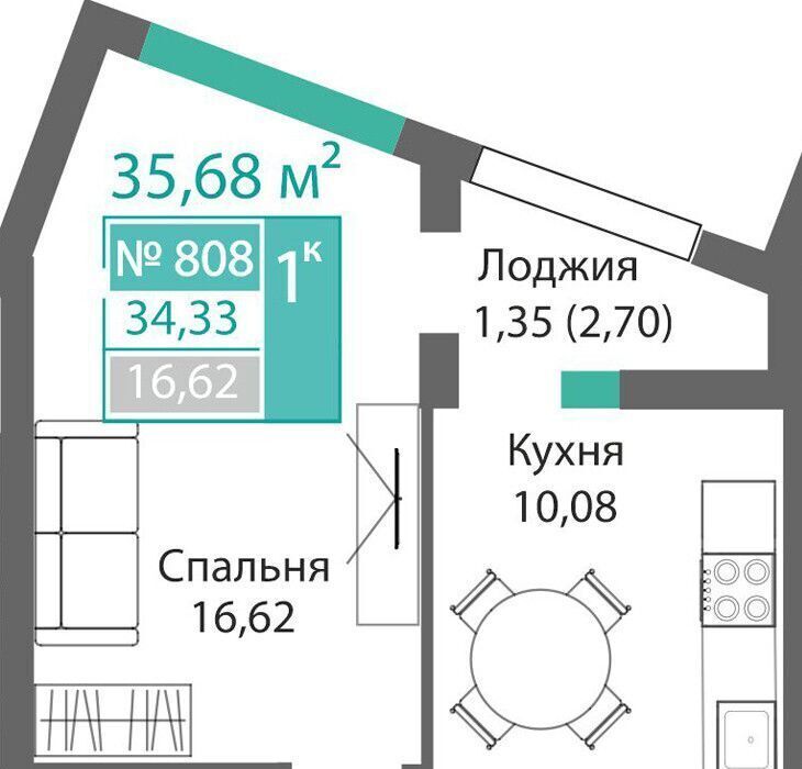 квартира г Симферополь р-н Киевский Крымская Роза фото 1