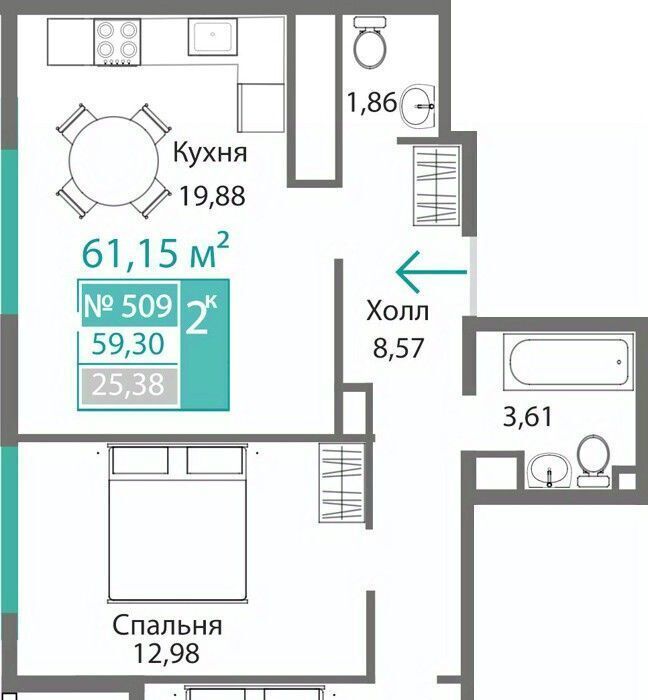 квартира г Симферополь р-н Киевский Крымская Роза фото 1