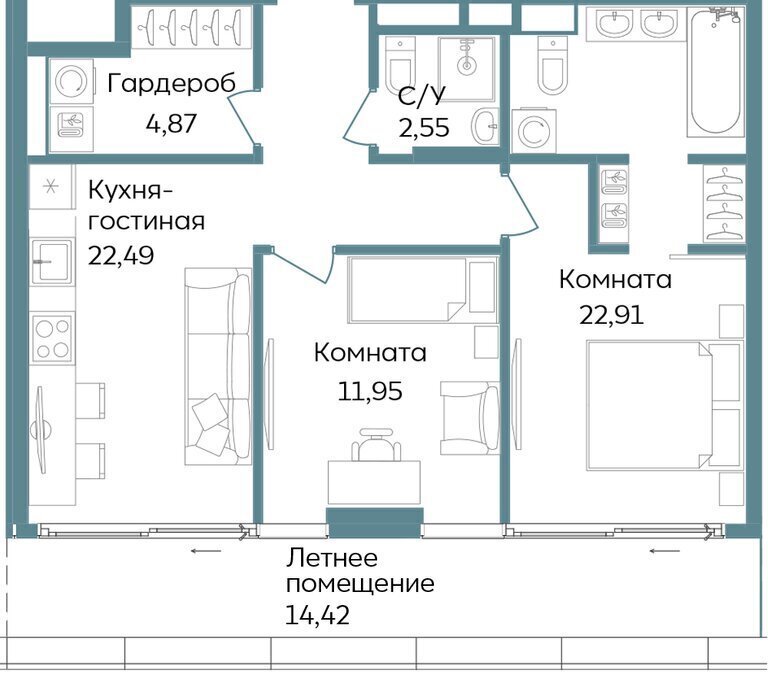 квартира г Саки TEMPO курортный кластер Темпо фото 1