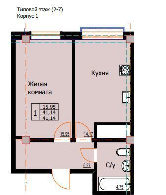 квартира г Ессентуки ул Галерейная ЖК «Резиденция на Курорте» поз. 1 фото 8