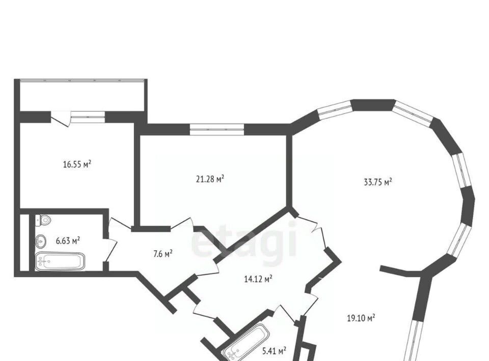 квартира г Краснодар р-н Западный ул им. Дзержинского 95 фото 2