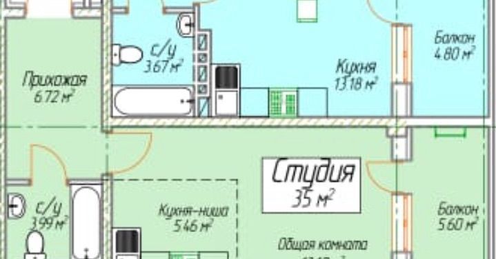 квартира г Махачкала р-н Ленинский ул Майская 30 фото 5