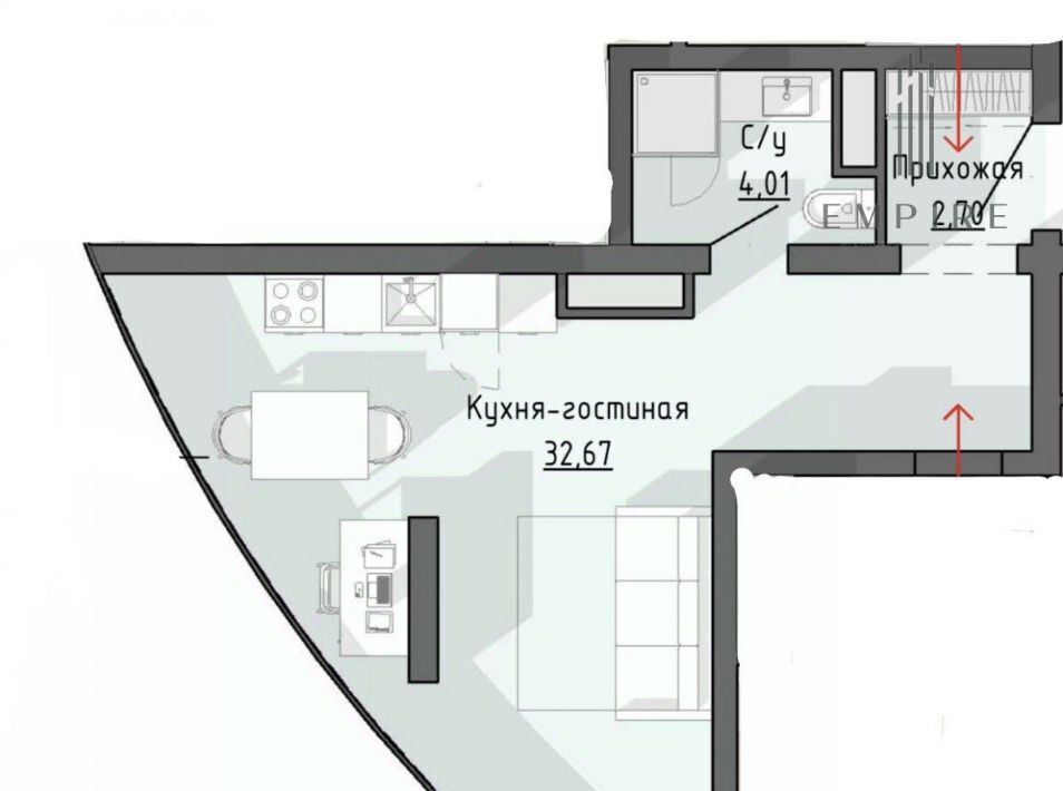квартира г Грозный р-н Заводской ул Багровая 98 фото 1