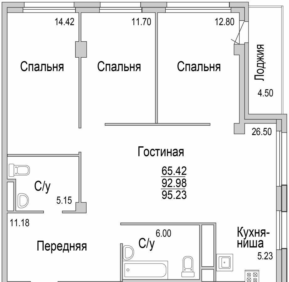 квартира г Набережные Челны р-н Комсомольский тракт Сармановский 6 фото 1