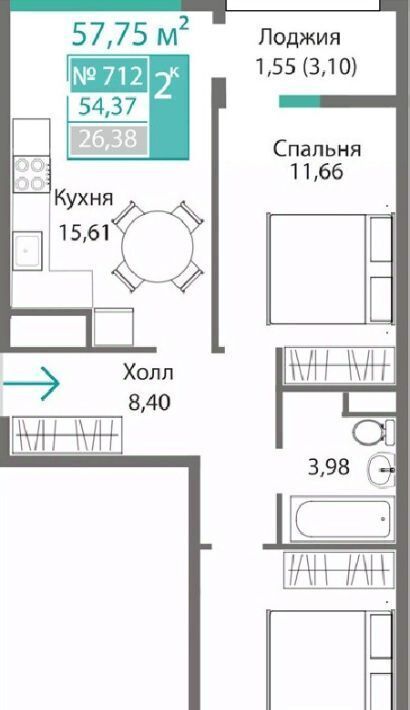 квартира г Симферополь р-н Киевский Крымская Роза фото 1
