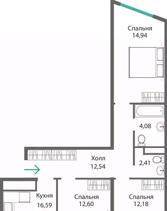 квартира г Симферополь р-н Киевский Крымская Роза фото 1
