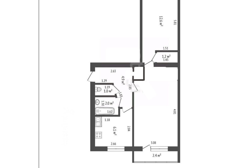 квартира г Калининград р-н Ленинградский ул Некрасова 22 фото 19