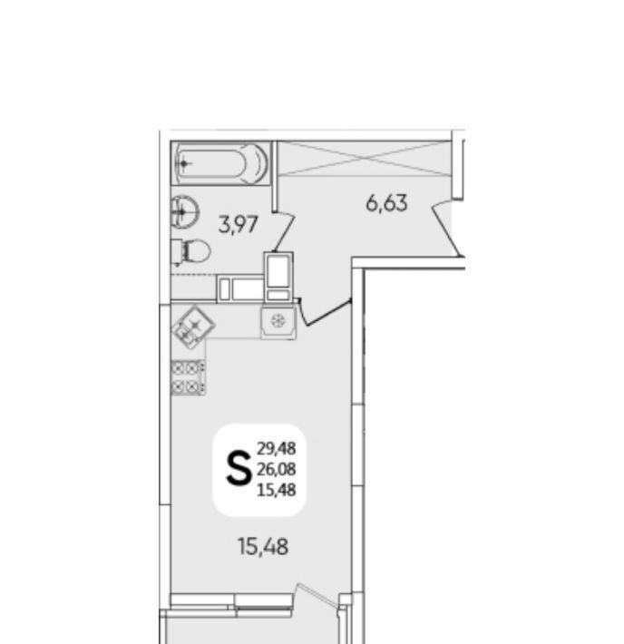 квартира г Краснодар р-н Прикубанский мкр Любимово 2 фото 19
