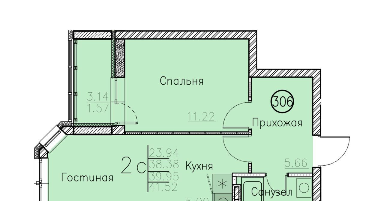 квартира г Энгельс ул Республики 45б ЖК Республика городское поселение Энгельс фото 1