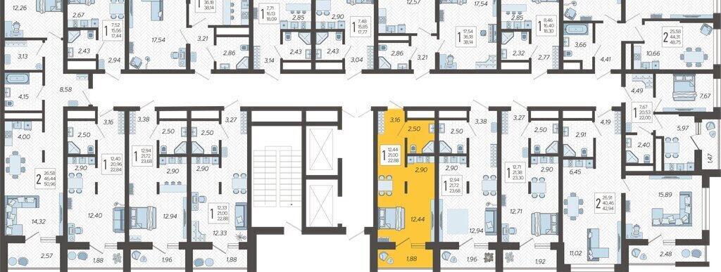 квартира г Сочи микрорайон Бытха Ясногорская улица, 16/2к 4 фото 2