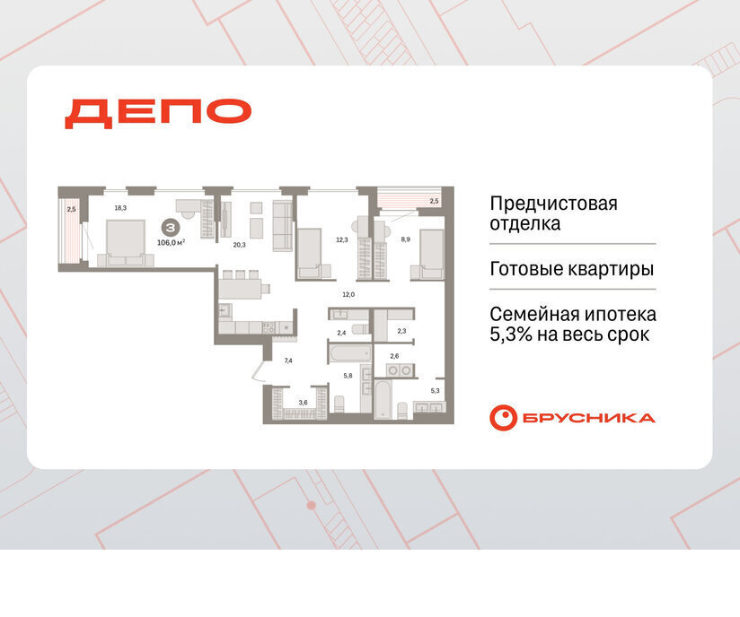 квартира г Екатеринбург Старая Сортировка Уралмаш ЖК Квартал Депо жилой район Сортировочный фото 1