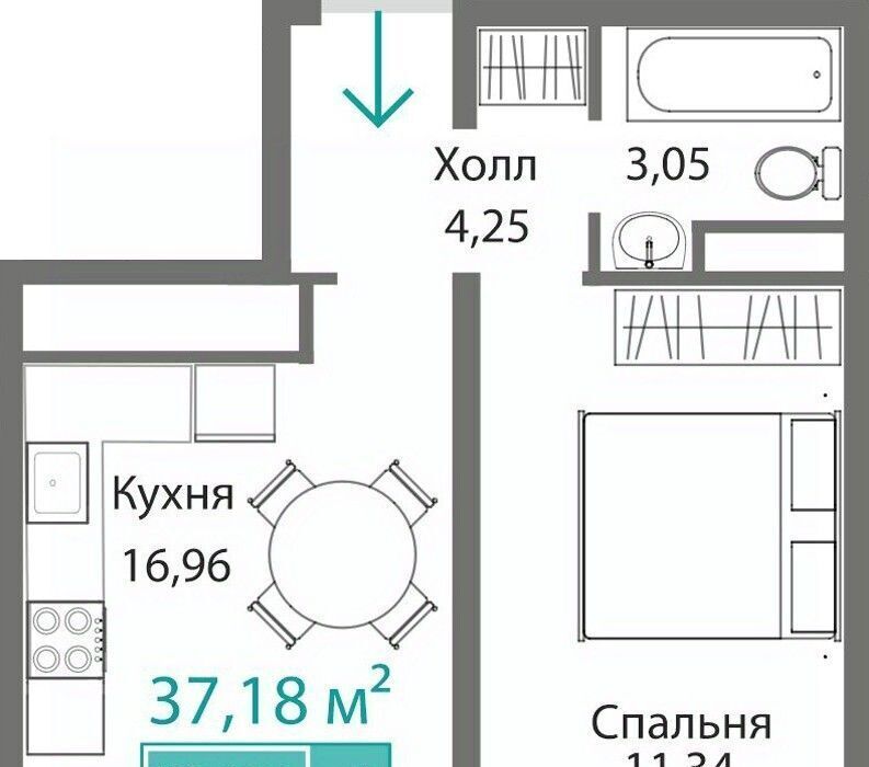 квартира г Симферополь р-н Киевский Крымская Роза фото 1