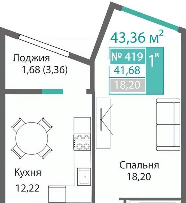 квартира г Симферополь р-н Киевский Крымская Роза фото 1