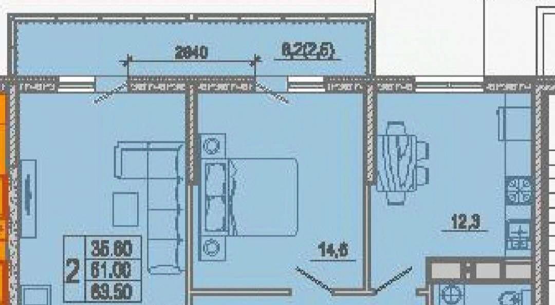 квартира г Новороссийск р-н Центральный ул Куникова 55к/2 фото 29