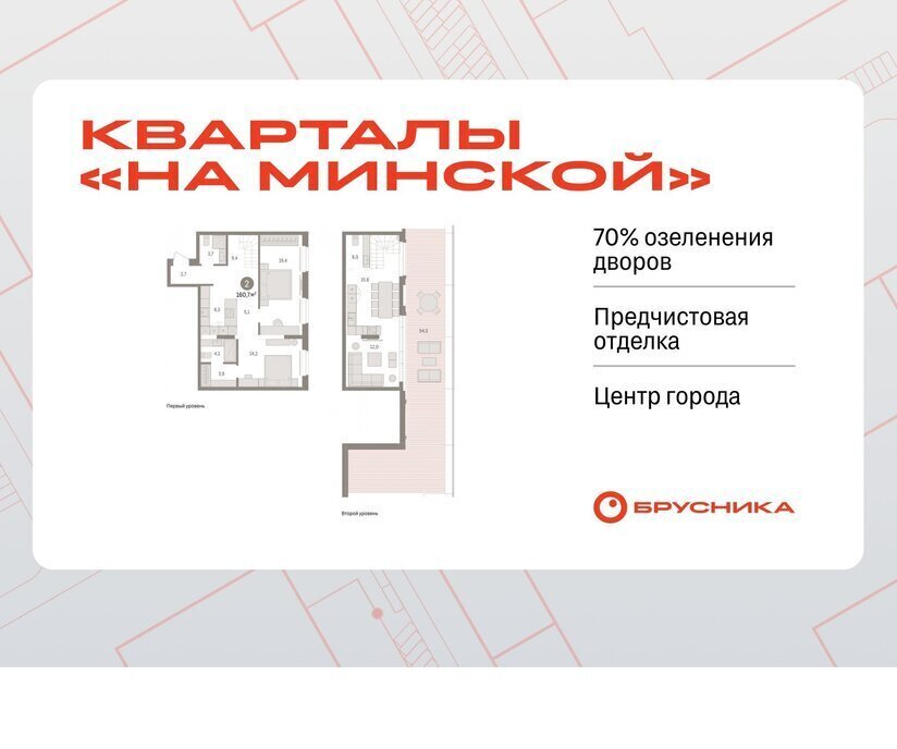 квартира г Тюмень Кварталы «На Минской» жилой комплекс На Минской фото 1