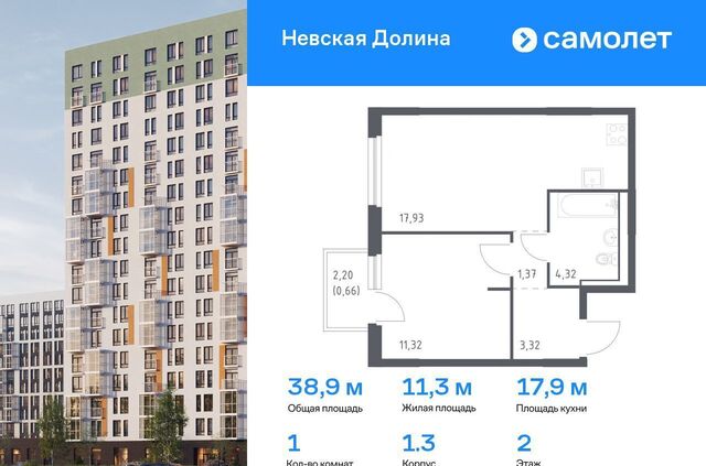 ЖК «Невская Долина» Свердловское городское поселение, к 1. 2, Санкт-Петербург, Рыбацкое фото