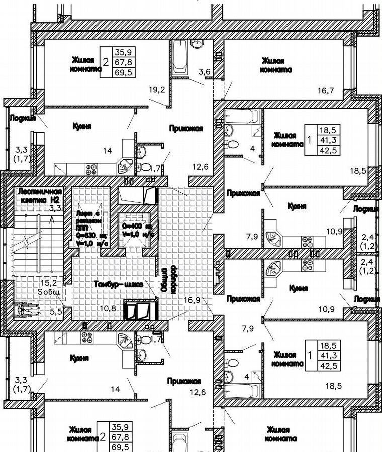 квартира г Воронеж р-н Коминтерновский ул Независимости секц. 1-2 фото 2