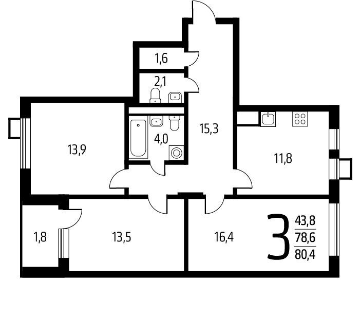 квартира г Москва метро Ольховая Троицк ул 4-я Нововатутинская 15к/1 фото 1