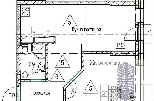 квартира г Воронеж р-н Железнодорожный ул. Набережная Чуева, д. 7 фото 1