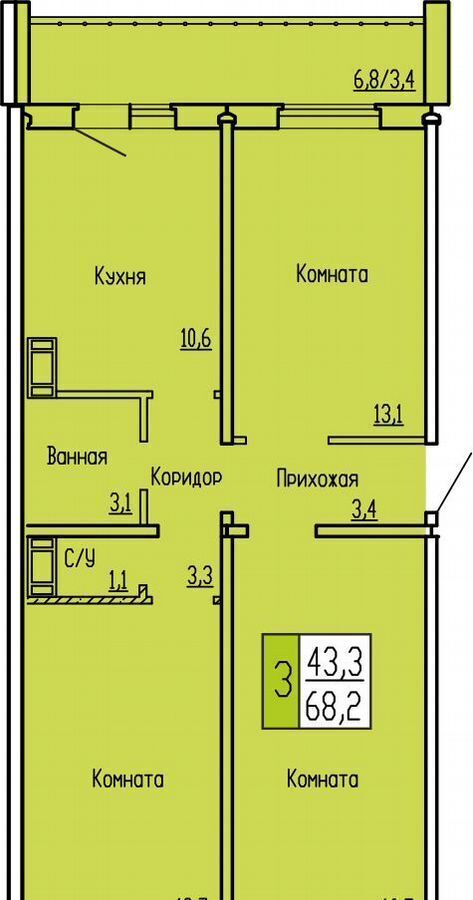 квартира г Курган Рябково ул Карбышева 52 корп. 2 фото 1