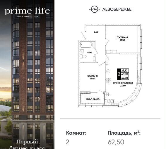 квартира г Ростов-на-Дону р-н Кировский ул Левобережная 3 уч. 6/1 фото 1