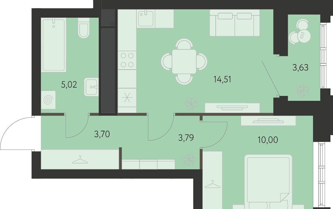 квартира г Екатеринбург Академический ул. В. Де Геннина, д. 3, блок 4. 5 фото 1