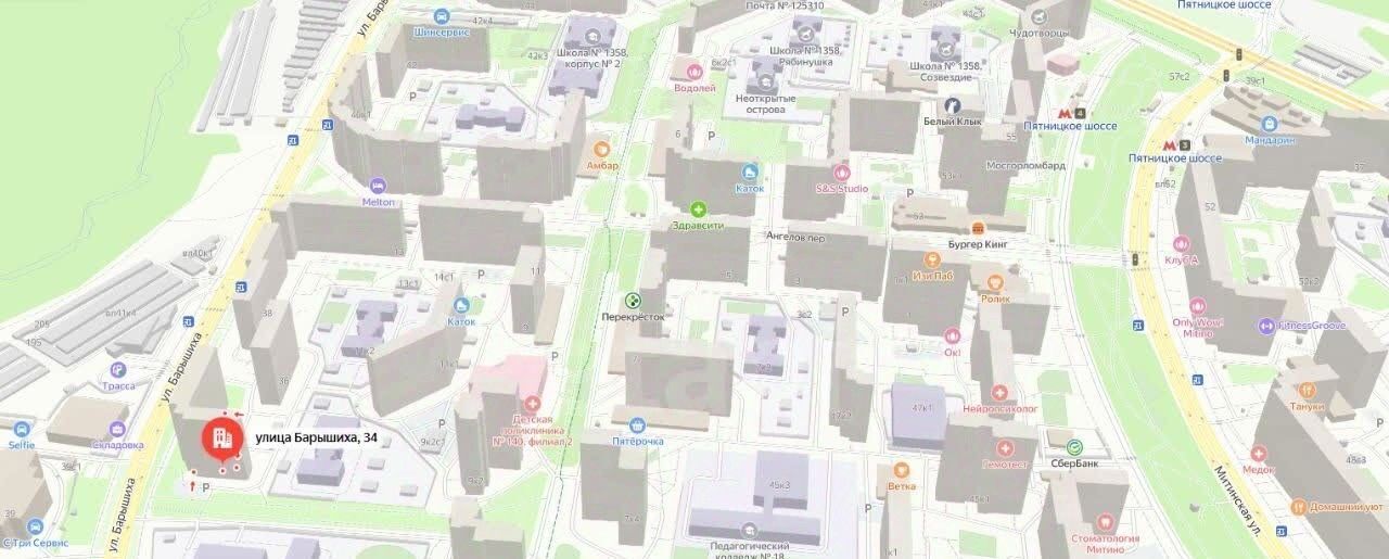 квартира г Москва метро Волоколамская ул Барышиха 34 фото 3