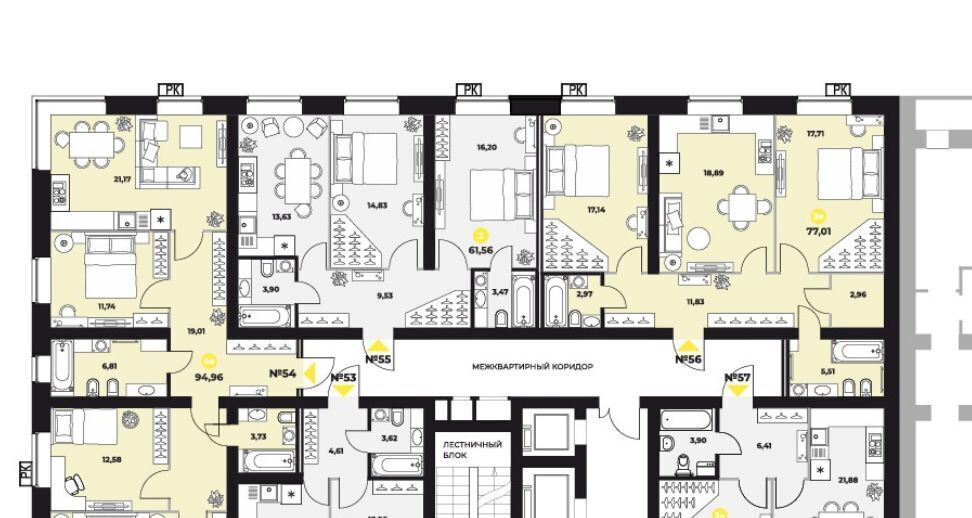 квартира г Самара Российская ул Гастелло 6 фото 2