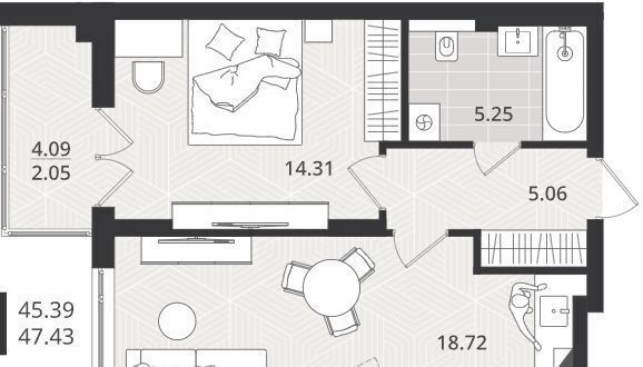 квартира г Калининград р-н Центральный ул Ломоносова 52 фото 2