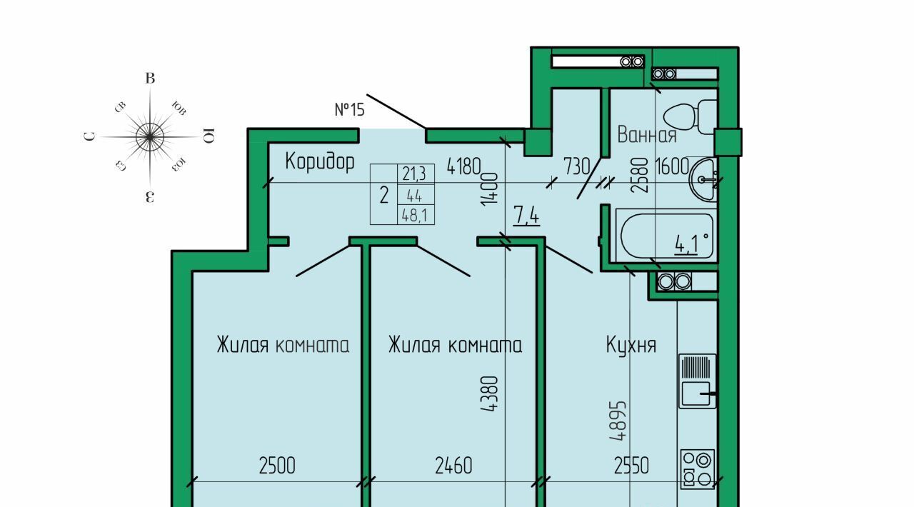 квартира г Ессентуки ЖК «Кленовая роща» фото 1