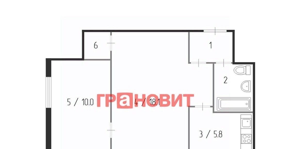 квартира г Новосибирск Заельцовская ул Народная 44 фото 2