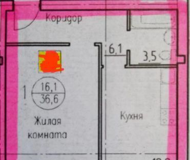 квартира г Калуга р-н Ленинский ул Георгия Амелина 18 фото 18