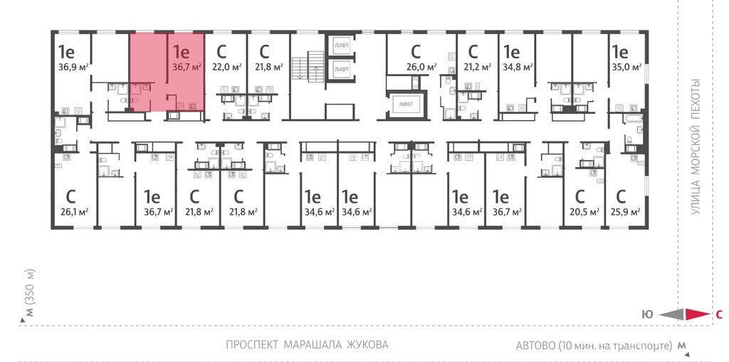 квартира г Санкт-Петербург метро Автово р-н Красносельский муниципальный округ Юго-Запад, жилой комплекс Морская миля фото 2