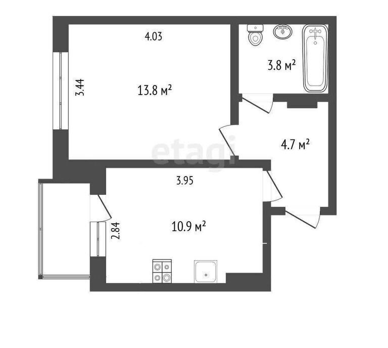 квартира г Омск ул Завертяева 21 Центральный АО фото 1
