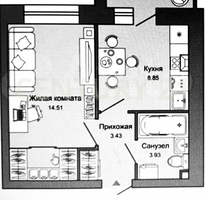 квартира г Ульяновск р-н Засвияжский ул Ефремова 1/12 фото 1