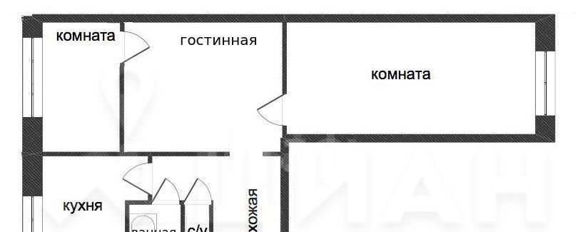 квартира г Новокузнецк р-н Заводской ул 40 лет ВЛКСМ 124 фото 2