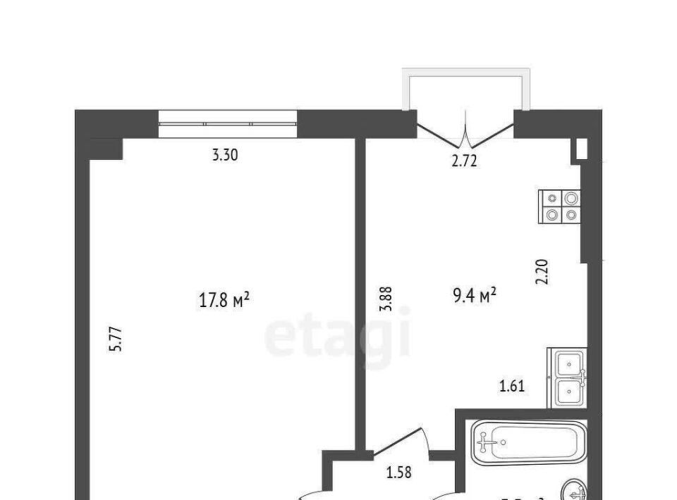квартира г Омск р-н Кировский ул Верхнеднепровская 265к/1 Кировский АО фото 2