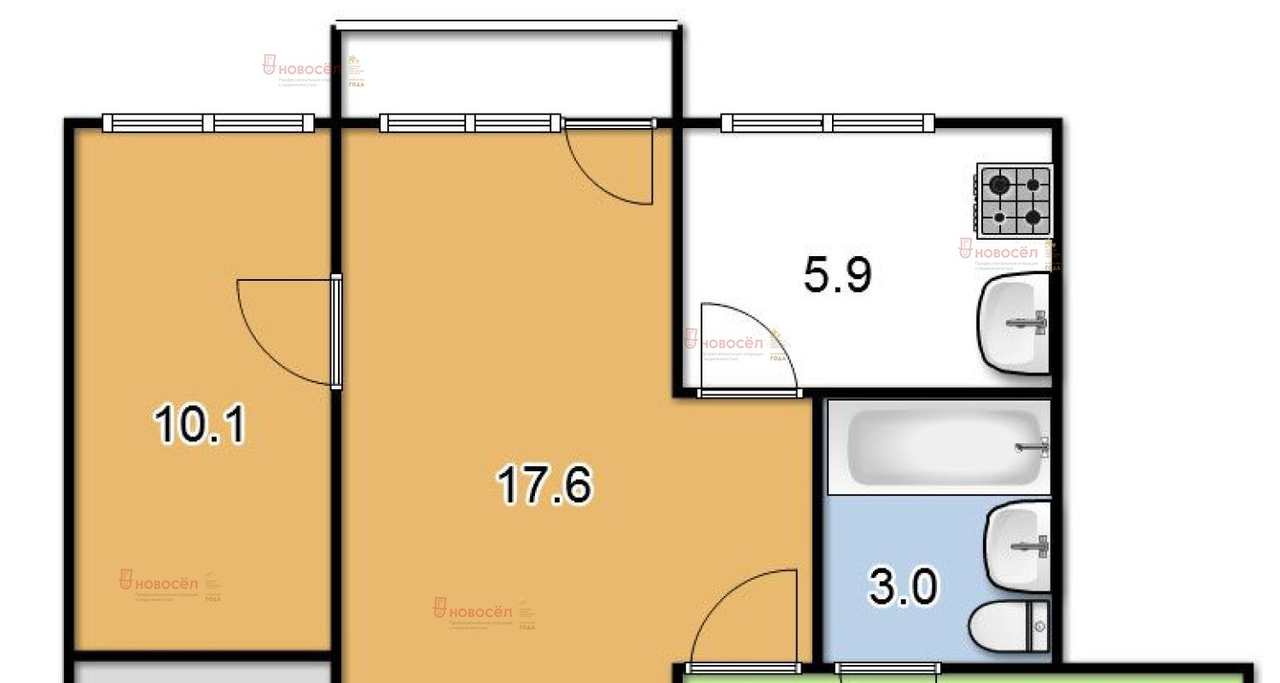 квартира г Березовский ул Анучина 1 фото 2