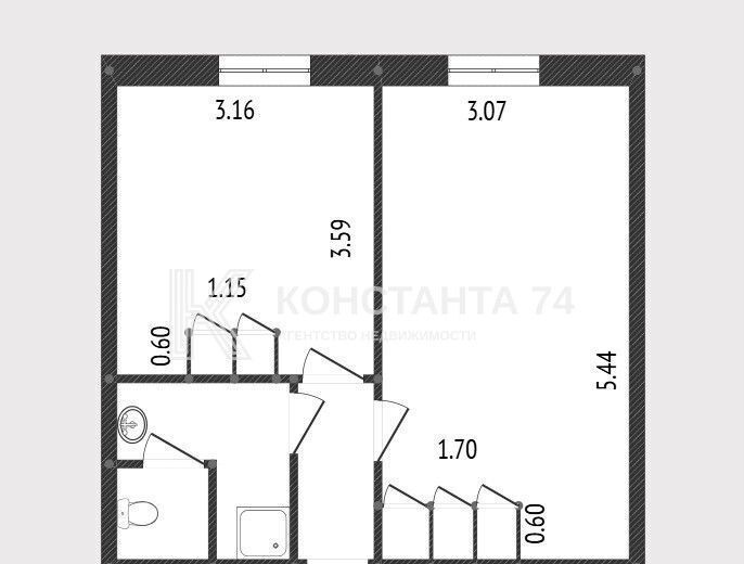 комната г Миасс ул Вернадского 5 р-н Северный, Миасский г. о. фото 10
